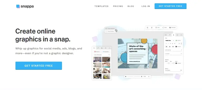 Snappa homepage screenshot