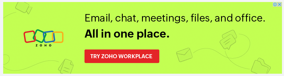 Zoho banner ad