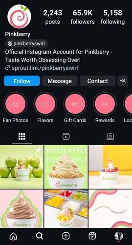 Pinkberry  Instagram Profile