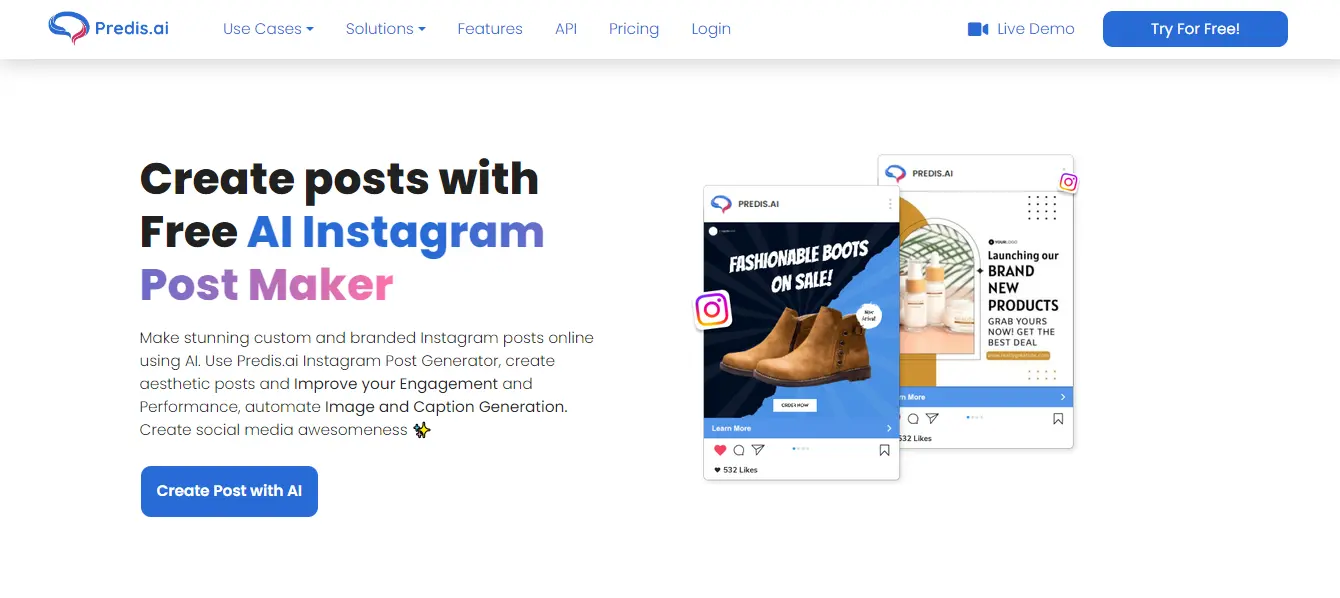 predis.ai instagram post maker