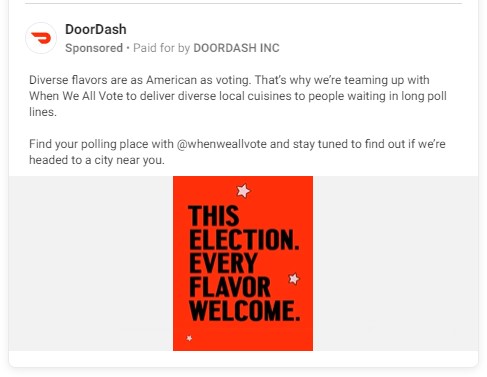 DoorDash's “Every Flavour Welcome” Ad Copy