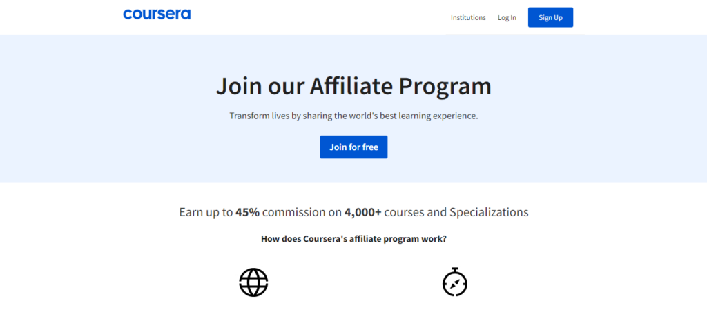 Coursera's affiliate program