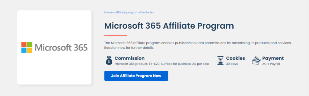 Microsoft's saas affiliate program