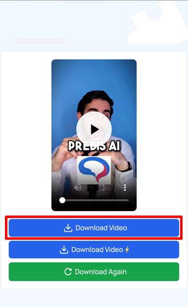 Download Video button