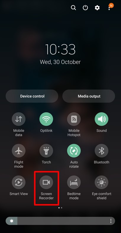 Screen Recording option on Android Mobile