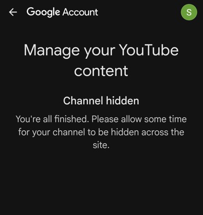 Check if channel is hidden