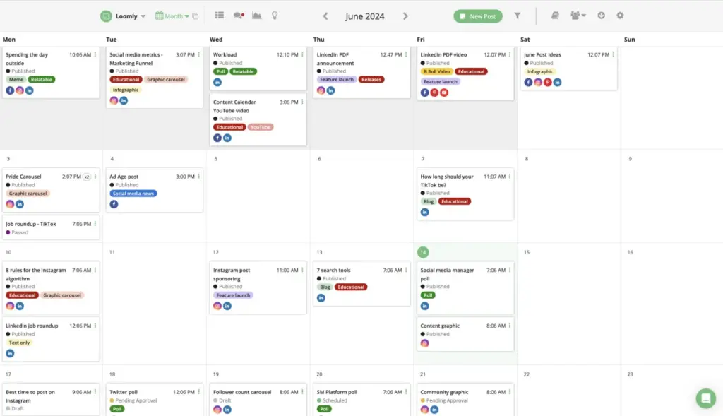 Loomly social media scheduling tool