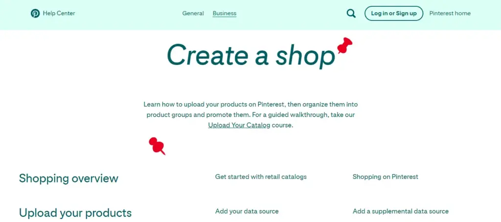 Pinterest Shop to sell products