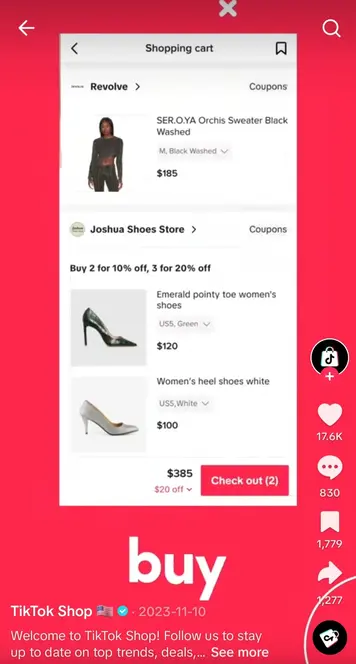 TikTok Shop to sell products