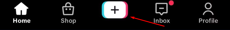 Create button on TikTok