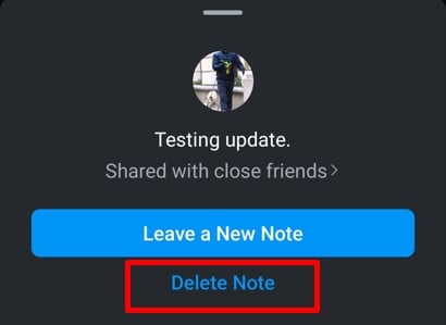 Click on Delete Note button to delete Note permanently