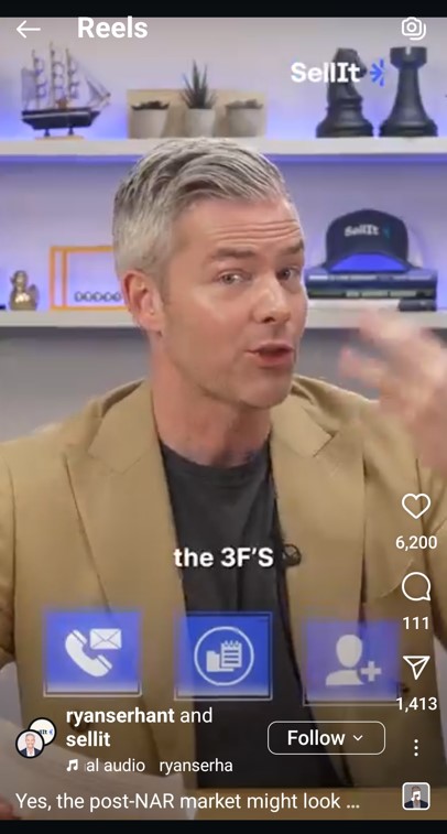 Ryan Serhant using reels to educate