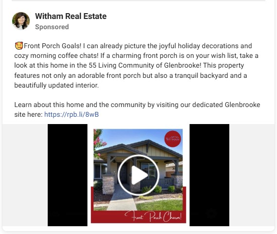 Instagram video ad for real estate listing