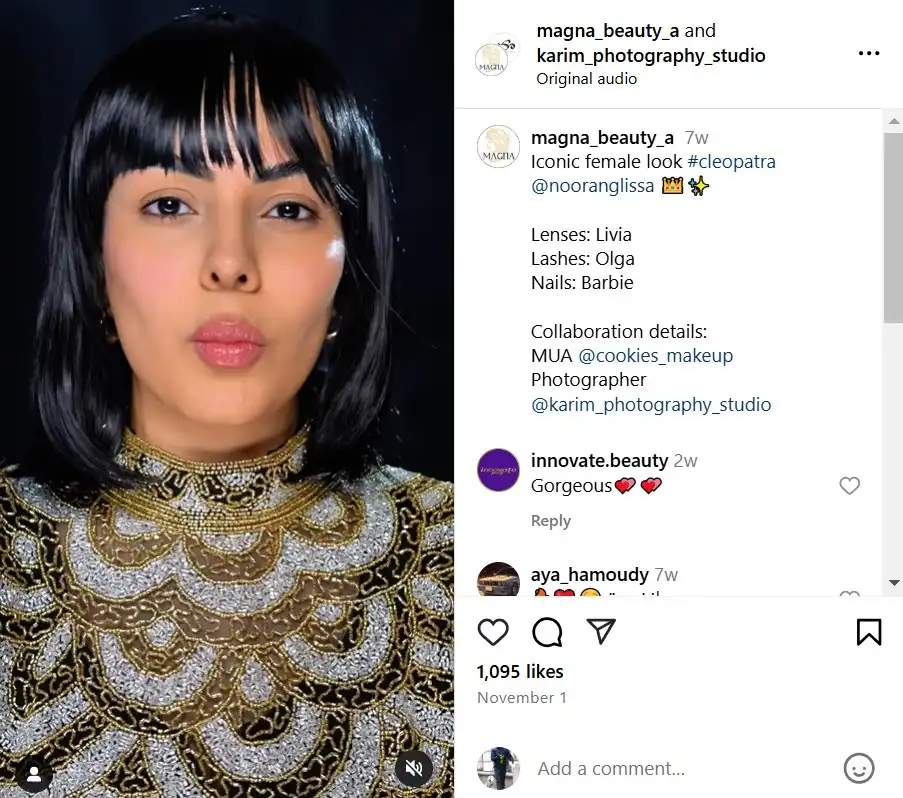 Instagram reel on Iconic makeup look