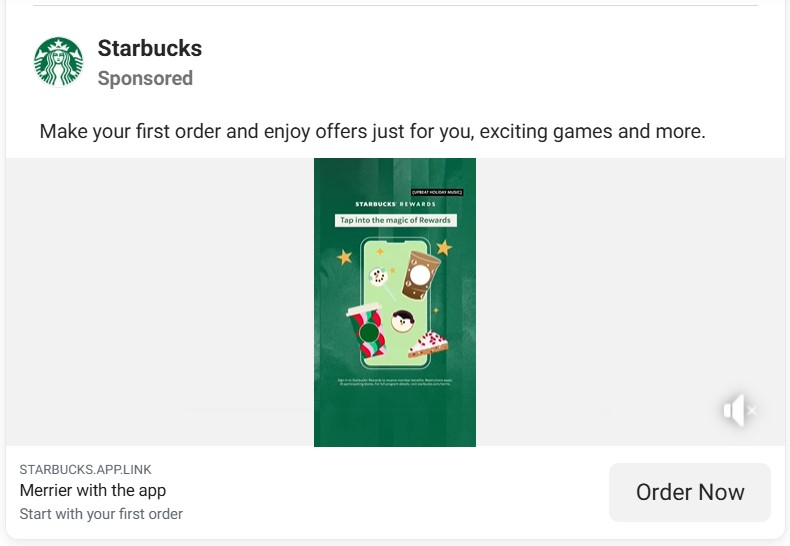 Starbucks Instagram ad example