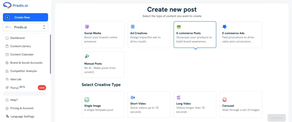 Predis.ai for social media marketing automation on Shopify