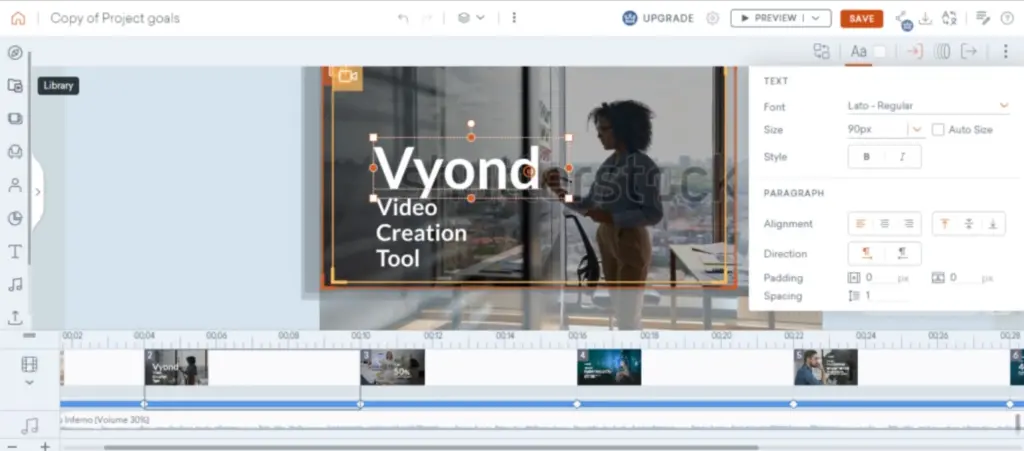 Vyond video editor interface