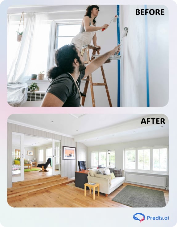 Before after decor transformation