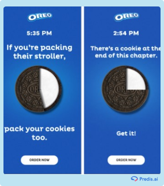 oreo clock ad