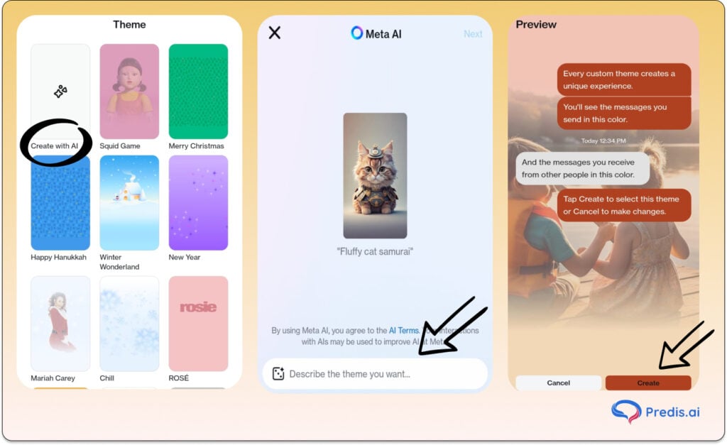 create chat themes using Meta AI on Instagram