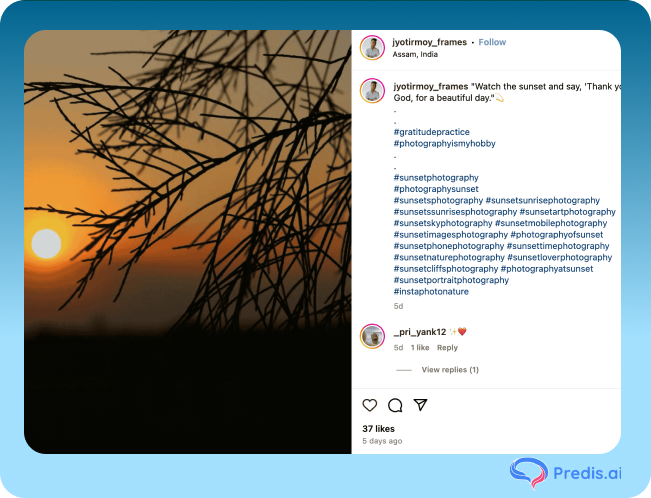 sunset sunrise insta landscape captions