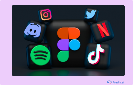 image of various social media icons and tools with black background