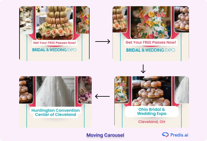 bridal event management firm advertisment using carousel 