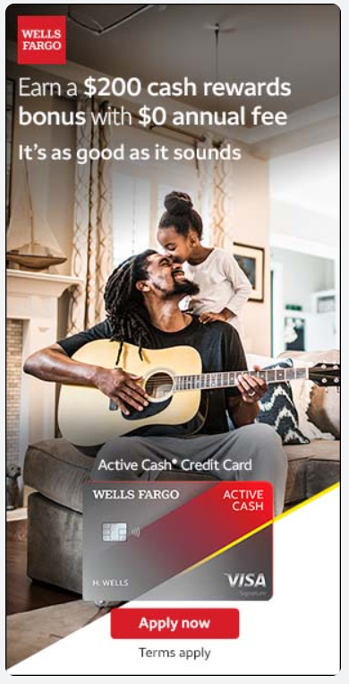 Wells Fargo  Google Responsive Display ad