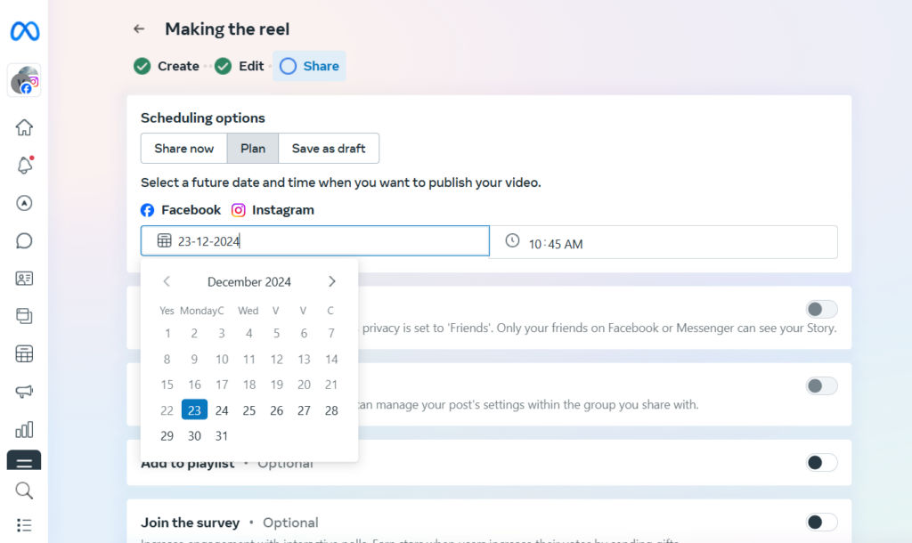 How to schedule a reel with Meta Business Suite