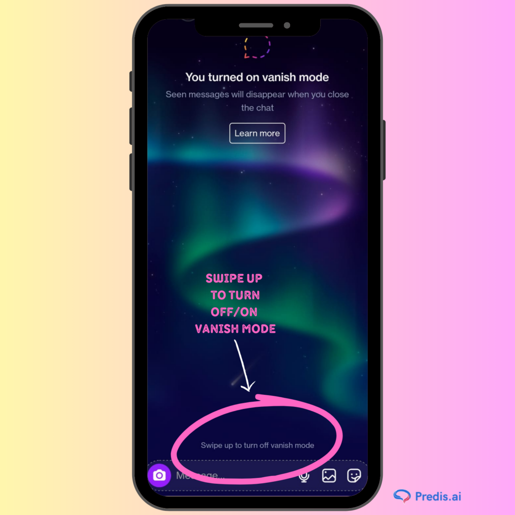 TURN ON/OFF VANISH MODE IN INSTAGRAM