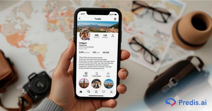 Instagram bio and highlights for travel agencies