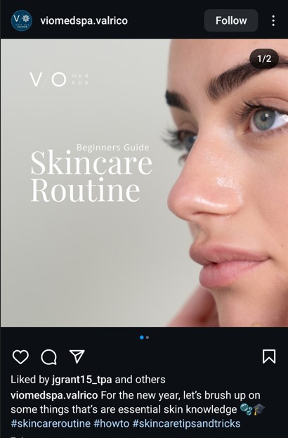 Post Example for Skincare Routine Idea