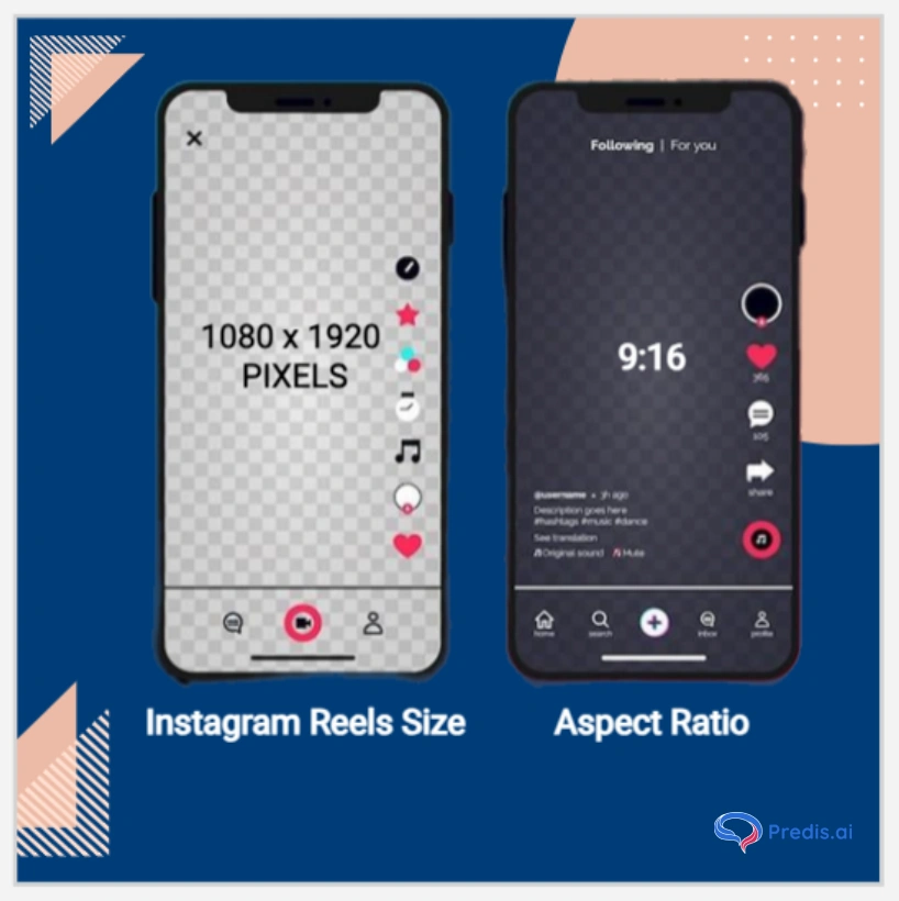 Infographic Showing Instagram Reels Dimensions 