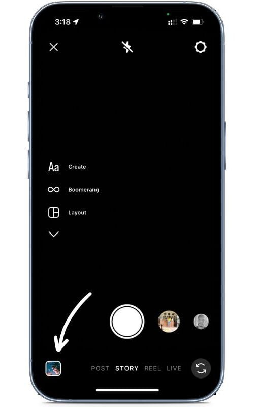 add video from gallery to Instagram story