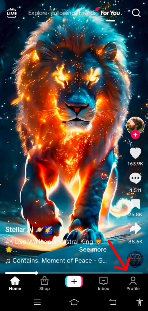 For you page on Tiktok