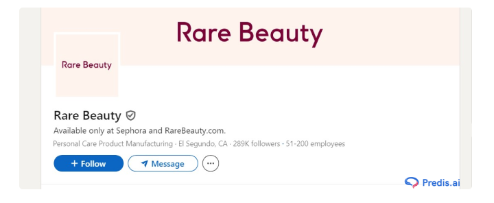 rare beauty branding with pastel LinkedIn Banner