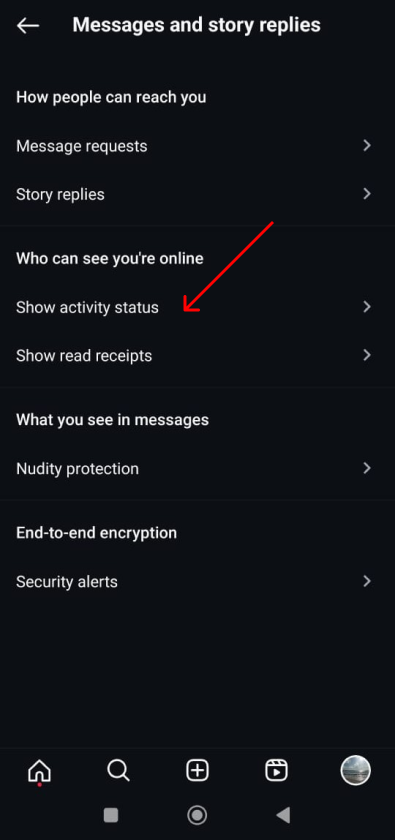 turn off your activity status