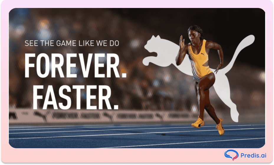 Forever faster Puma clothing ad campaign