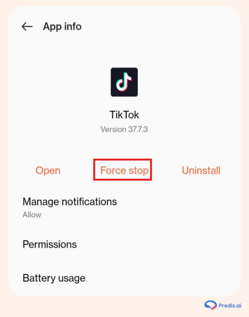 FORCE STOP WHEN TIKTOK APP GLITCHES