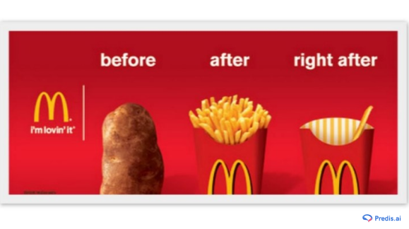 mcdonalds before after and right after french fries ad