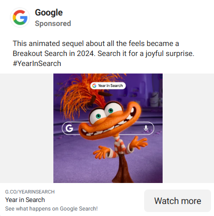 Google social media ad