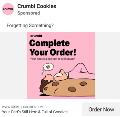 Crumbl cookies ad