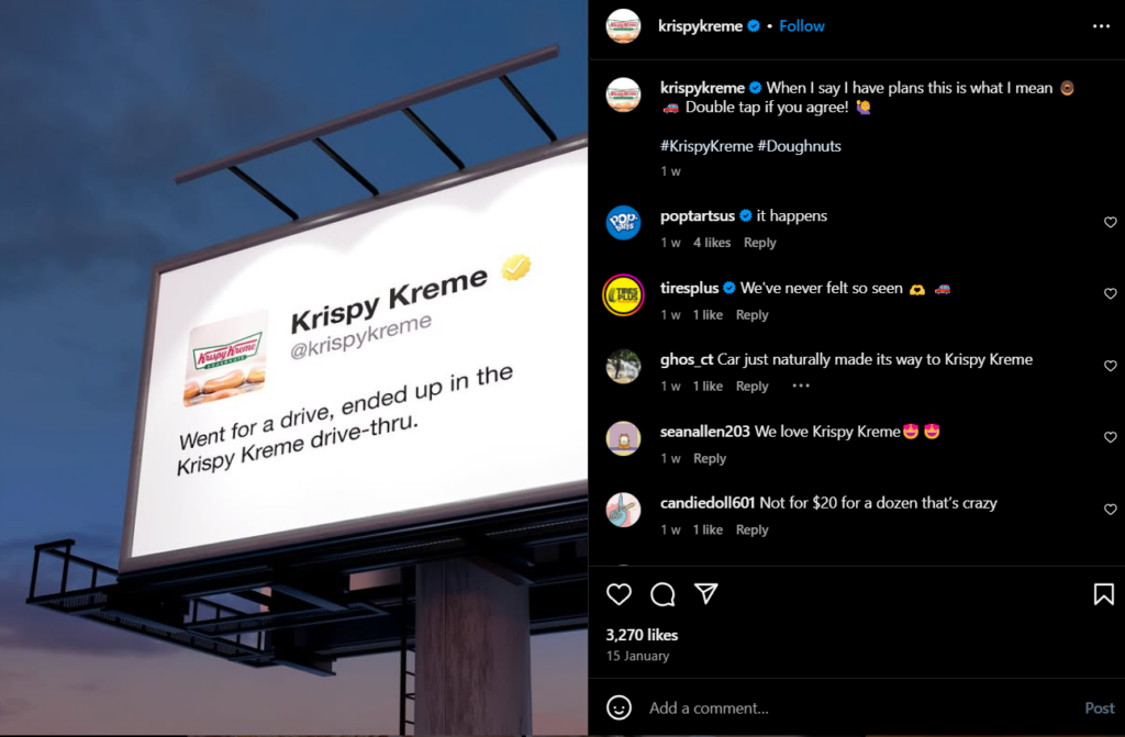 Krispy kreme meme post - social media content ideas