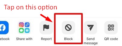 Block option in profile options