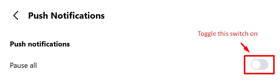 Pause all option in Push Notifications