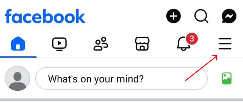 Facebook Menu navigation