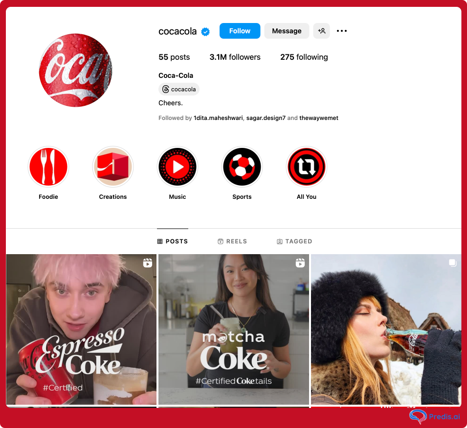 coca cola social media branding example