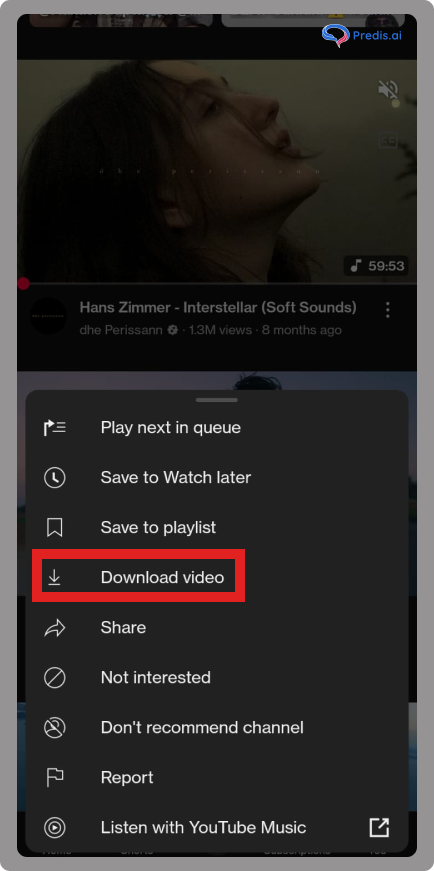 Download youtube video before sharing on Instagram