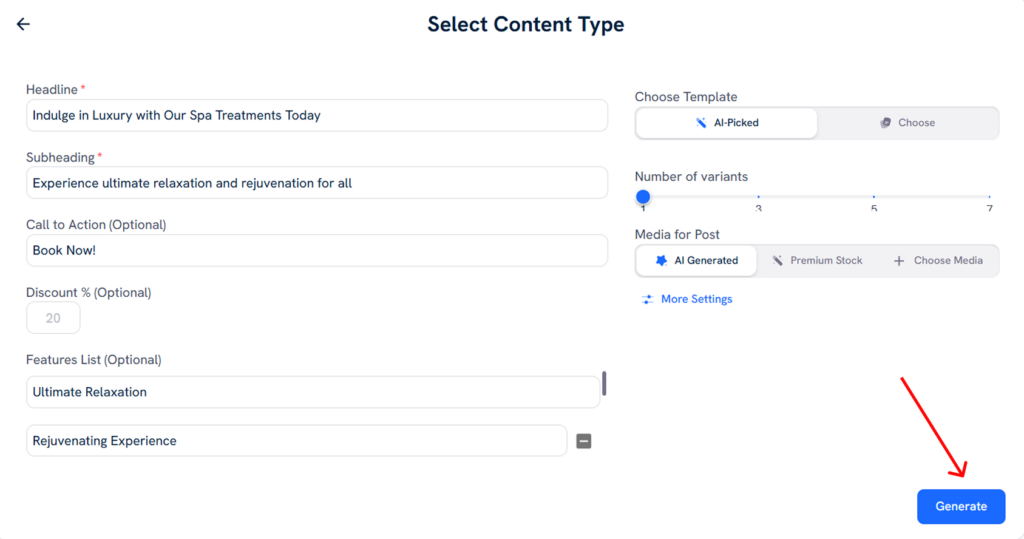 Content type curation with Predis AI