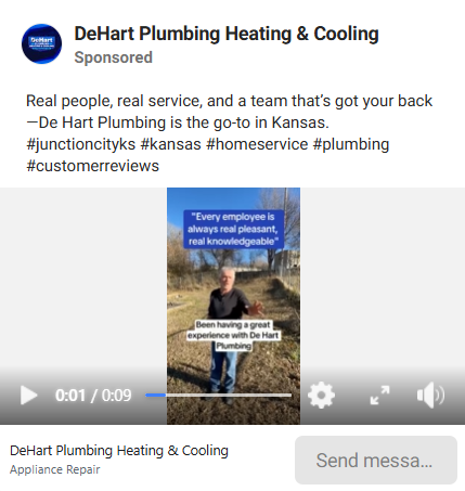 Dehart Plumbing ads